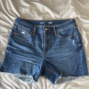 Old Navy Blue Distressed Denim Cutoff Shorts